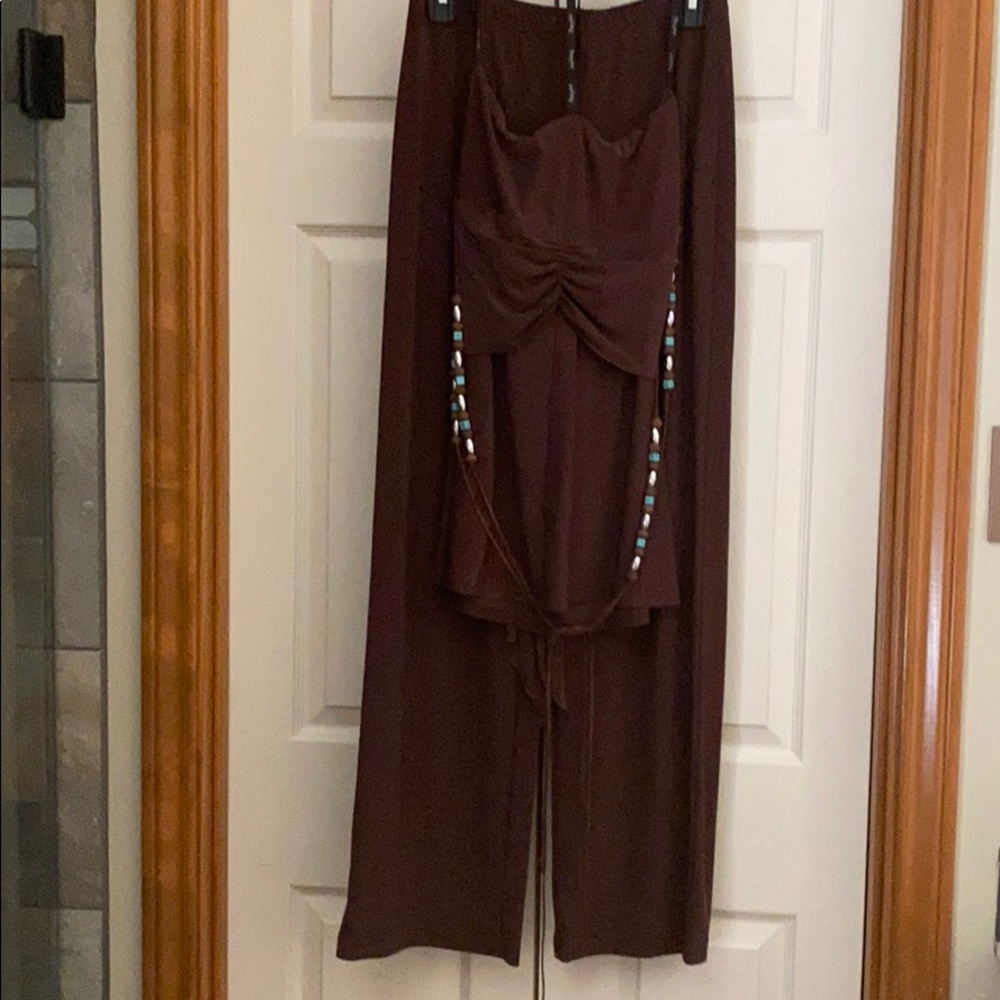 Palazzo Pants and halter top by Joseph Ribkoff.